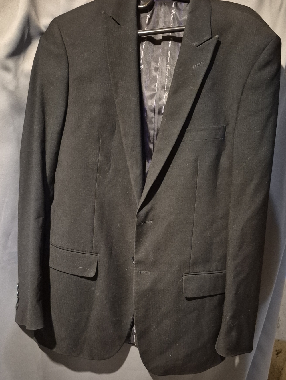Point Zero Men's Black Single-Breasted Suit Jacket